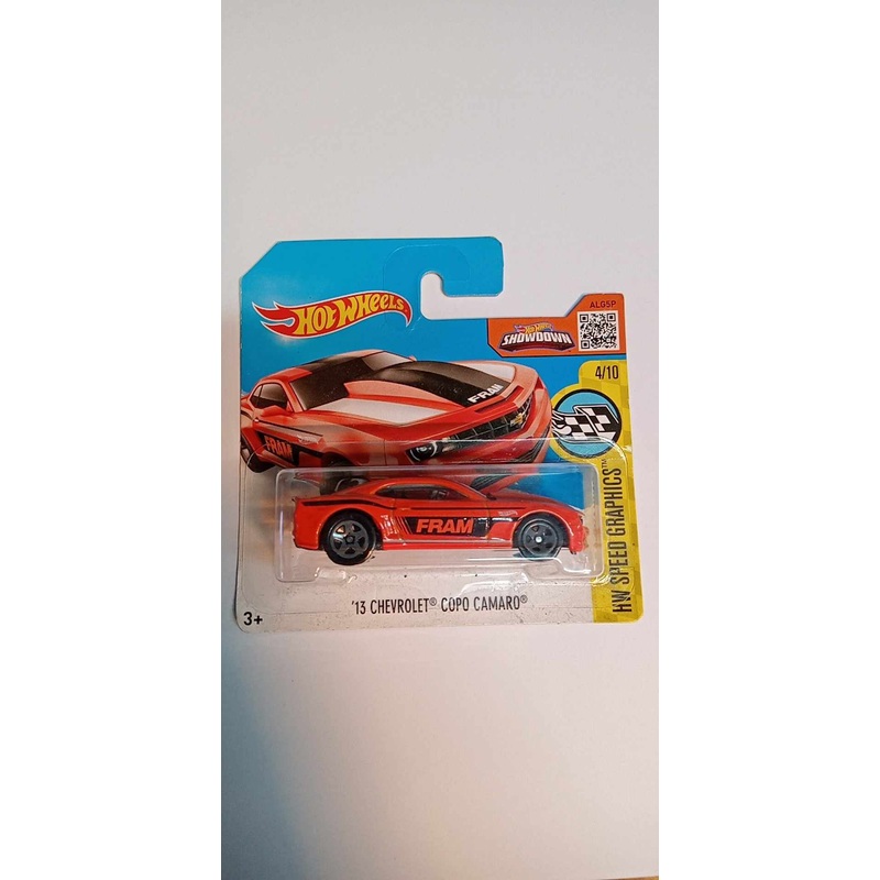 2013 Hot Wheels Chevy Chevrolet COPO Camaro Orange FRAM -HW SPEED GRAPHICS 4/10--179/250 -SHORT CARD(DHR75-SHORT)