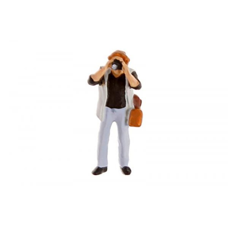 Preiser 1/87 HO Photographer Man with Camera Figure 28021