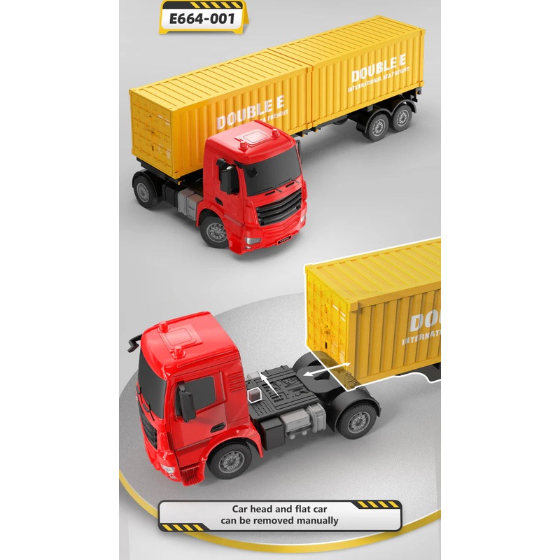 Double Eagle 1/20 2.4G Rc Model Container Truck E564-003 Authorized Rc Shipping Container Truck Toy