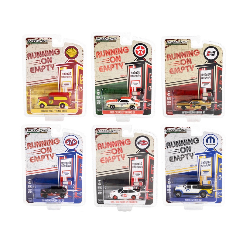 Running on Empty 6 piece Set Series 14 1/64 Diecast Model Cars by Greenlight