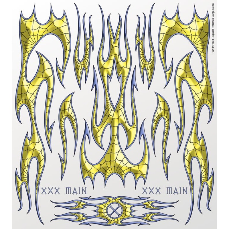 XXX Main Racing - Spider Phlames (Flames) Large Decal