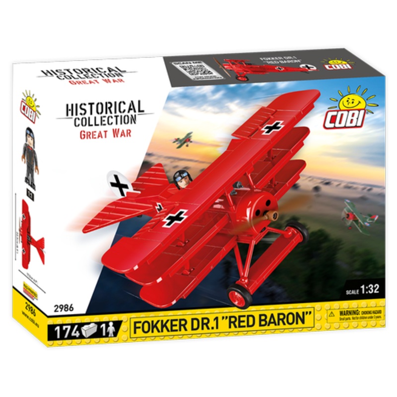 174pc WWI Fokker Dr.1 Red Baro