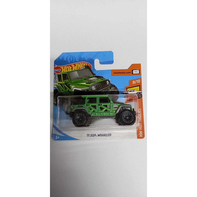 2018 Hot Wheels #176 HW Hot Trucks 8/10 '17 JEEP WRANGLER-SHORT CARD (FJY56)