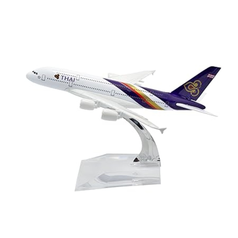 AIRPLANE DIECAST METAL THAI A380 16CM