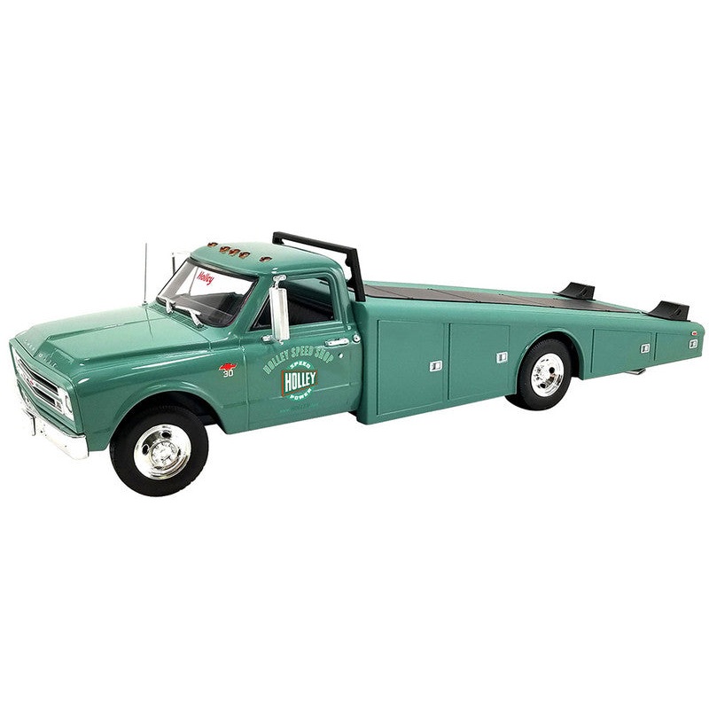 1/18 1967 Chevy C30 Ramp Truck "Holley Speed Shop", Green