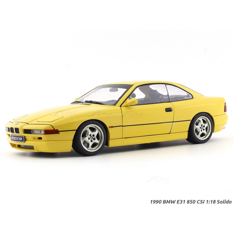 1990 BMW E31 850 CSI Yellow 1:18 Solido licensed diecast scale model car collectible