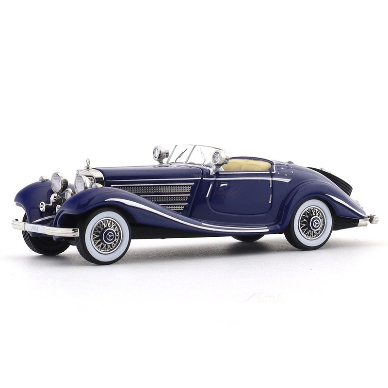 1936 Mercedes-Benz 500K blue 1:64 Liberty 64 diecast scale model miniature car collectible