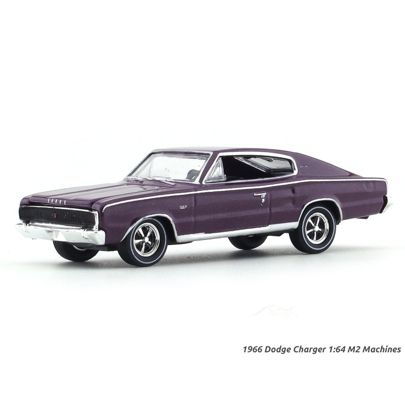 1966 Dodge Charger 383 Purple 1:64 M2 Machines diecast scale model collectible