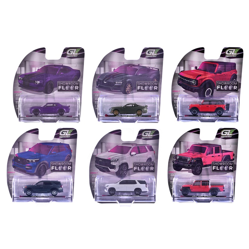 "Showroom Floor" Series 7 Set of 6 Cars 1/64 Diecast Model Cars by Greenlight