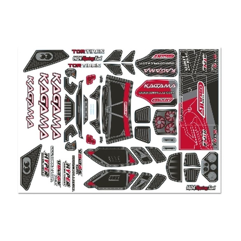 Corally - Body Decal Sheet - Kagama - Red - 1pc