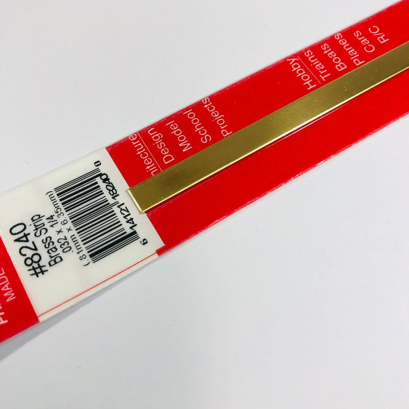 K&S 8240 Brass Strip 0.032" x 1/4" x 12"