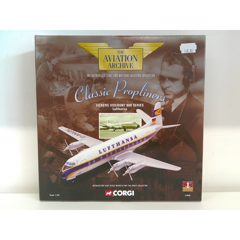 032435476044 | 47604 | Corgi 1/144 Die-Cast | Vickers Viscount Ludthansa D-ANUN
