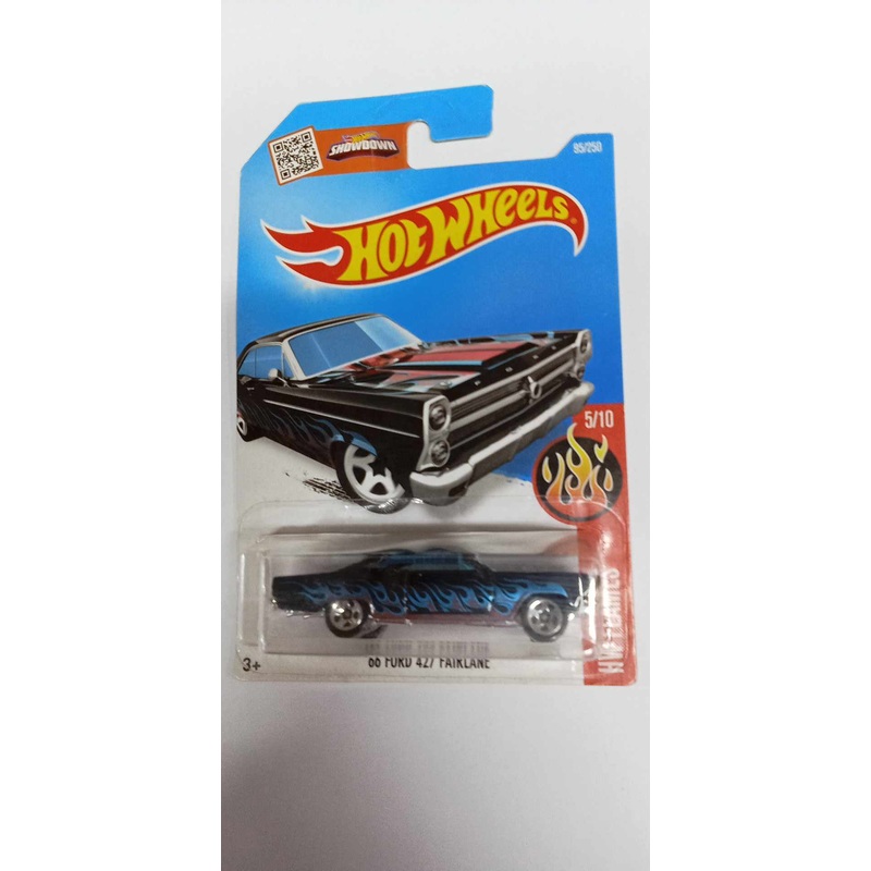 2016 Hot Wheels #95 HW Flames 5/10 '66 FORD 427 FAIRLANE (DHR10)