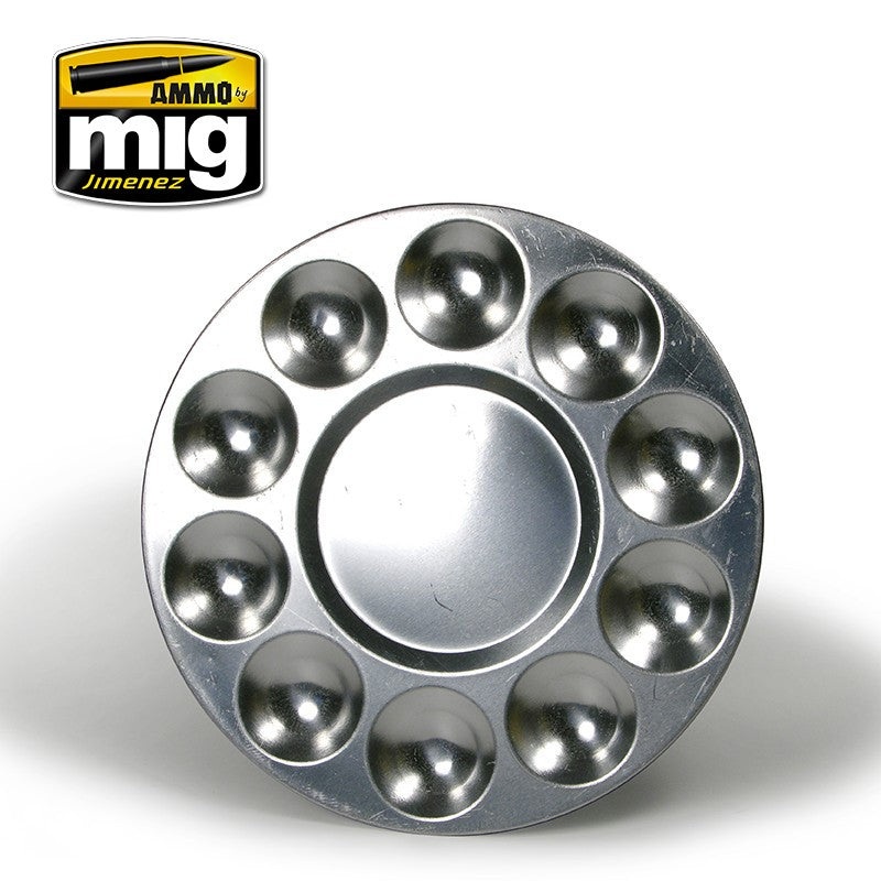 Ammo by Mig AMIG8009 Aluminium Palette 10 Wells