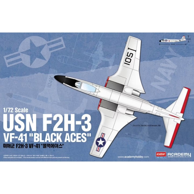 Academy 1/72 USN F2H-3 VF-41 Black Aces 12548