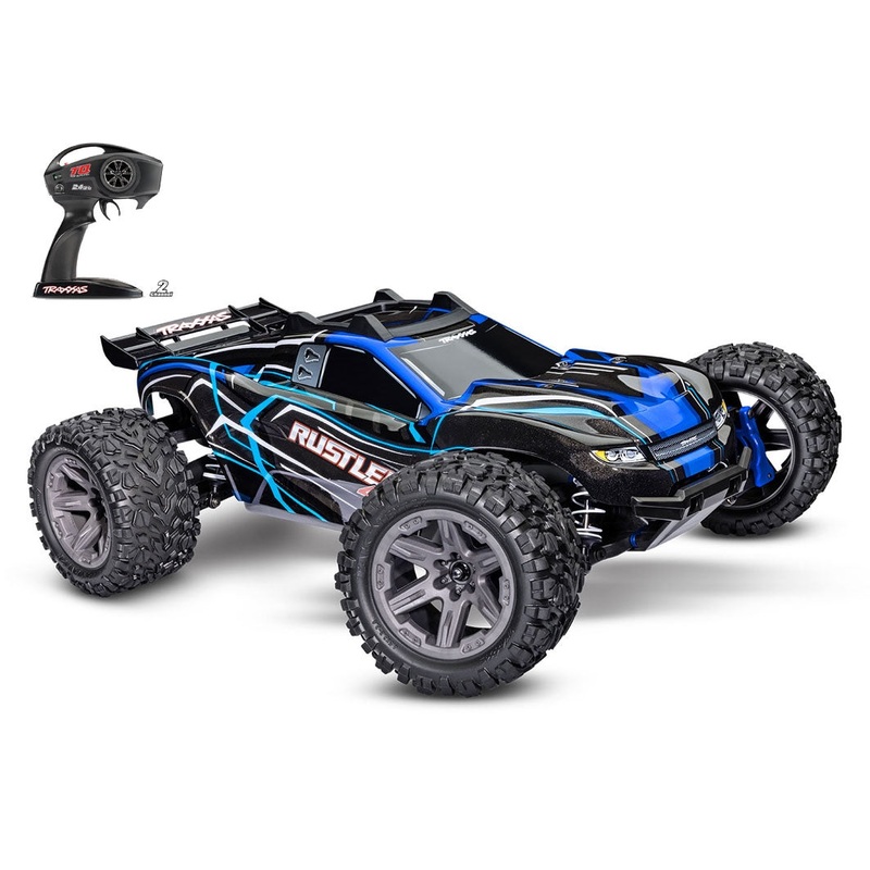 TRAXXAS RUSTLER 1/10 4X4 BL-2S BRUSHLESS STADIUM TRUCK RTR -BLUE - TRA67164-4 BLUE