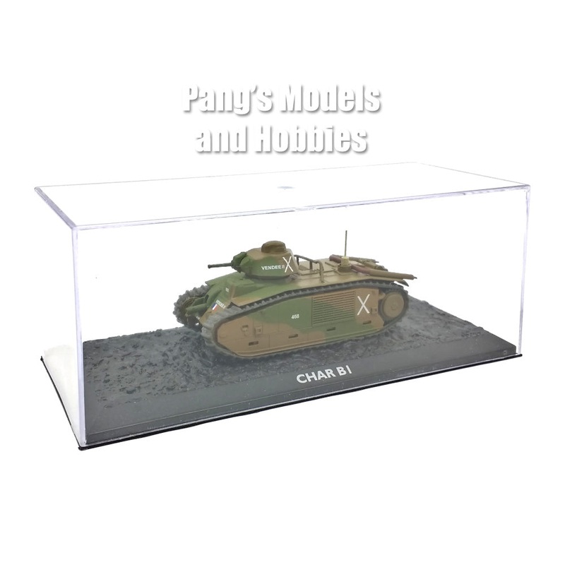 Char B1 Heavy Tank - French Army 1940 & Display Case - 1/72 Scale Diecast Metal Model by Atlas