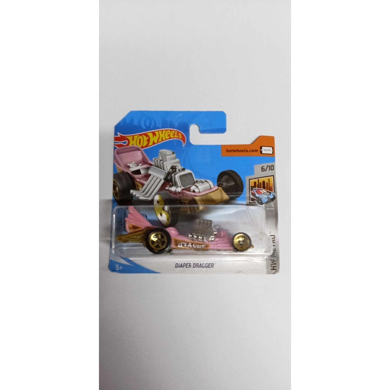 Hot Wheels-Diaper Dragger HW Metro Pink 8/250--6/10 (GHD93)