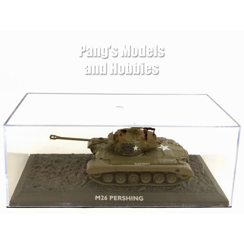 M26 Pershing Medium Tank - US Army & Display Case - 1/72 Scale Diecast Metal Model by Atlas