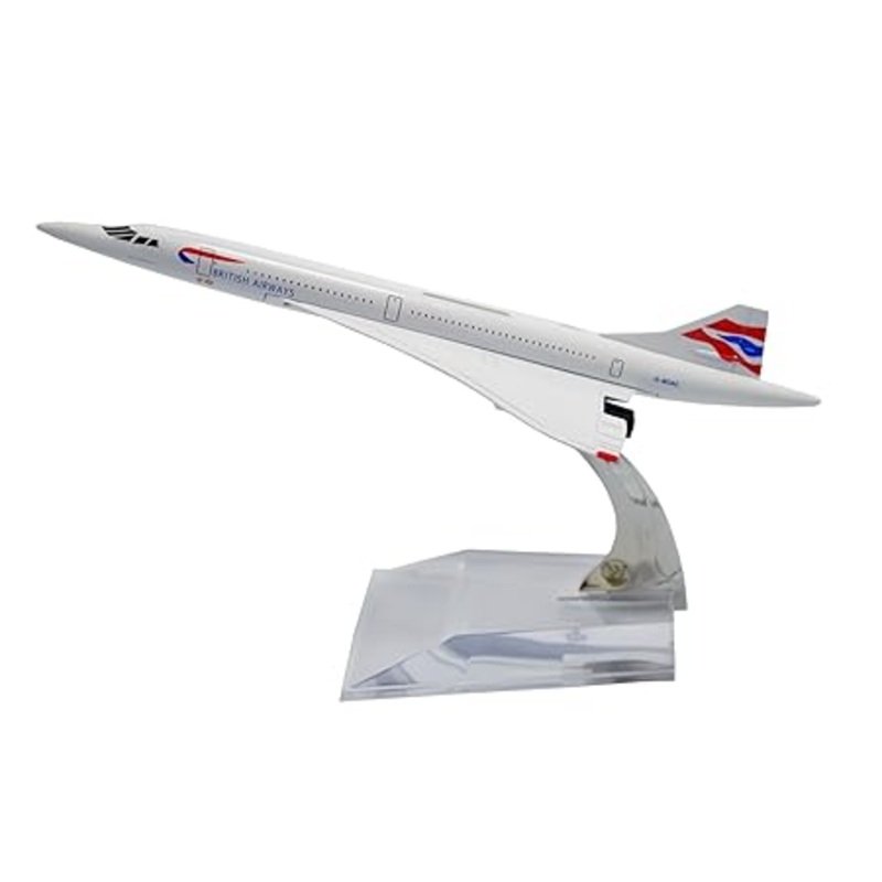 AIRPLANE DIECAST METAL AMERICAN CONCORDE 16CM