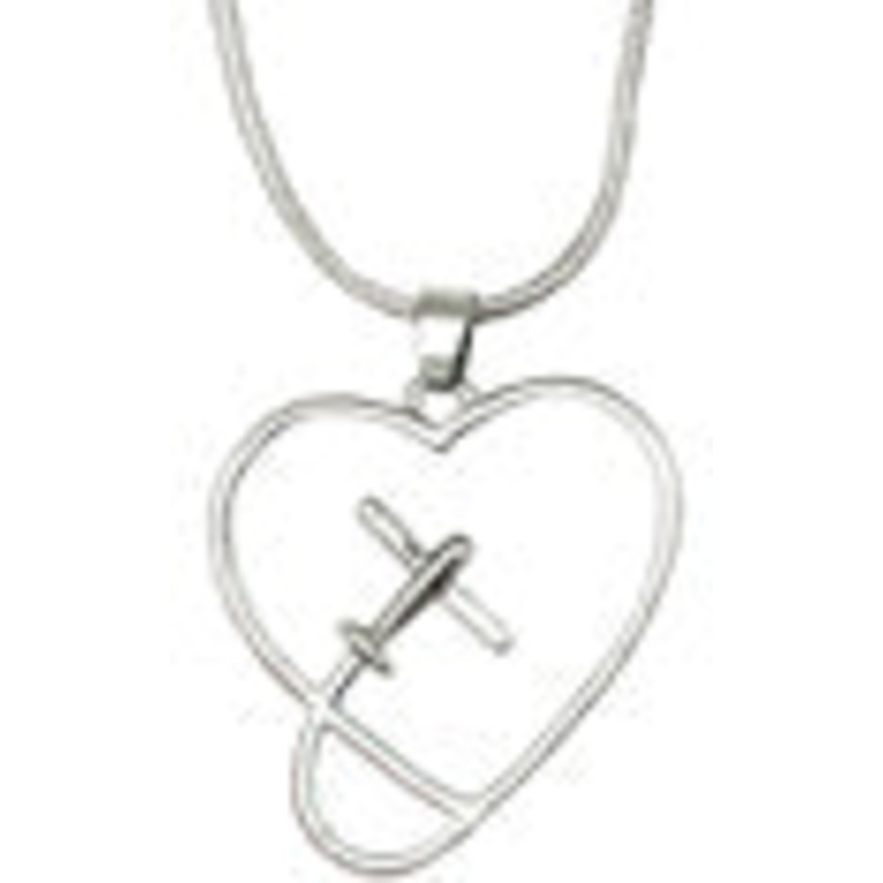 Flying Heart Necklace 18"