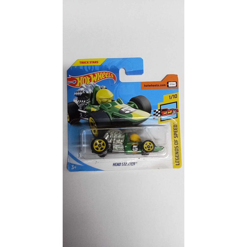 2018 Hot Wheels #14 Legends of Speed 1/10 HEAD STARTER -SHORT CARD (FJW05)