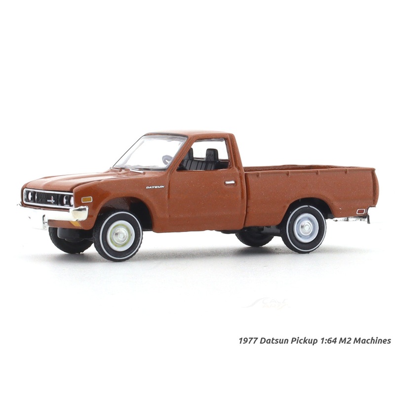 1977 Datsun Pickup brown 1:64 M2 Machines licensed diecast scale model car 32500-93