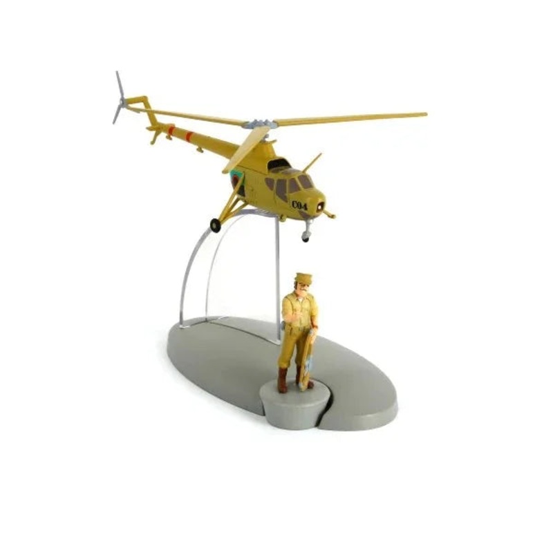 TINTIN PLANE #22 SAN THEODOROS ARMY HELICOPTER DIECAST