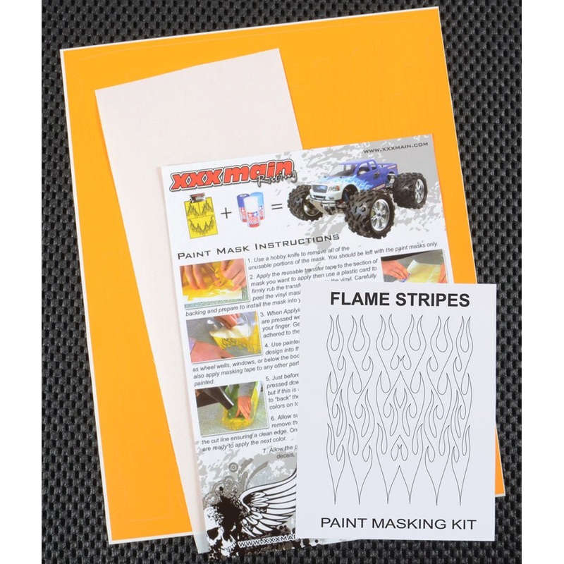 XXX Main Racing - Flame Stripes Paint Mask