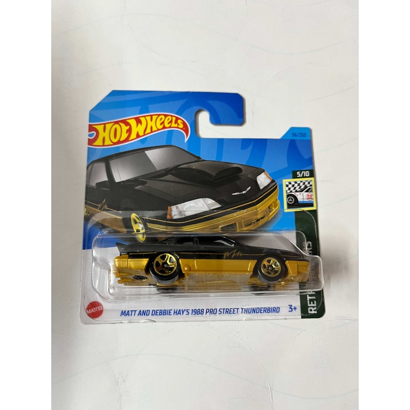 Imported Hot Wheels Mainline Matt And Debbie 1988 Pro Street Thunderbird Die-cast Car 1:64 Scale Collector Model