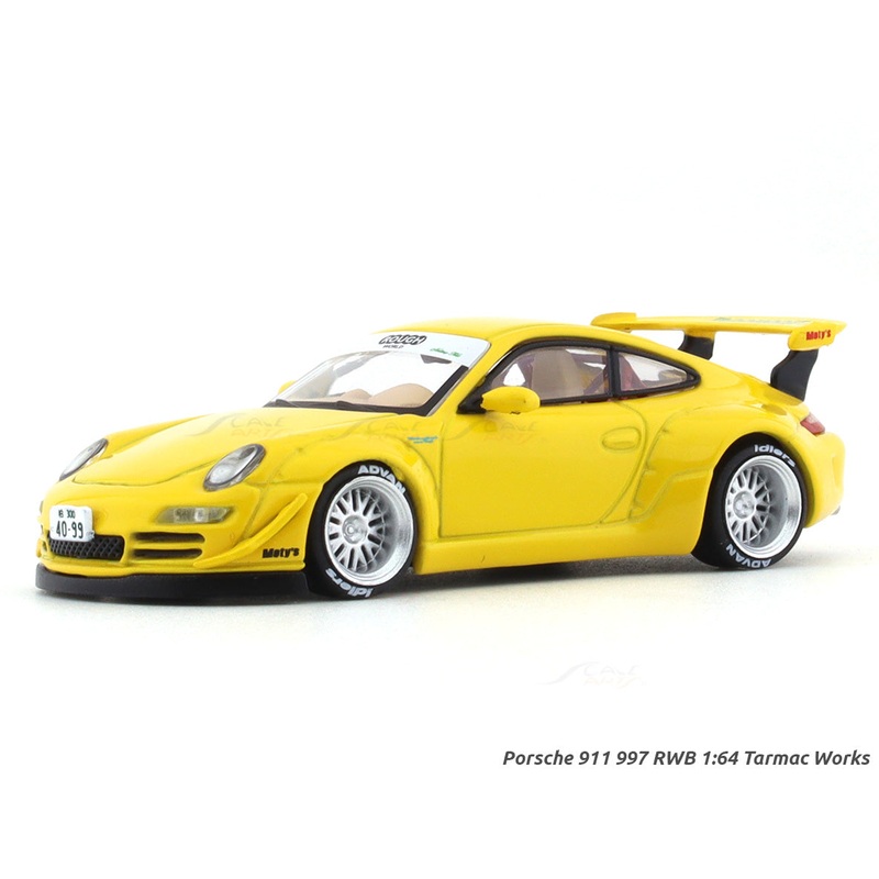 Porsche 911 997 RWB yellow 1:64 Tarmac Works diecast scale model car miniature