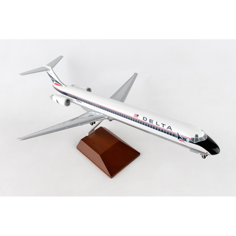 SKYMARKS DELTA MD-80 1/100 WIDGET LIVERY W/WOOD STAND & GEAR
