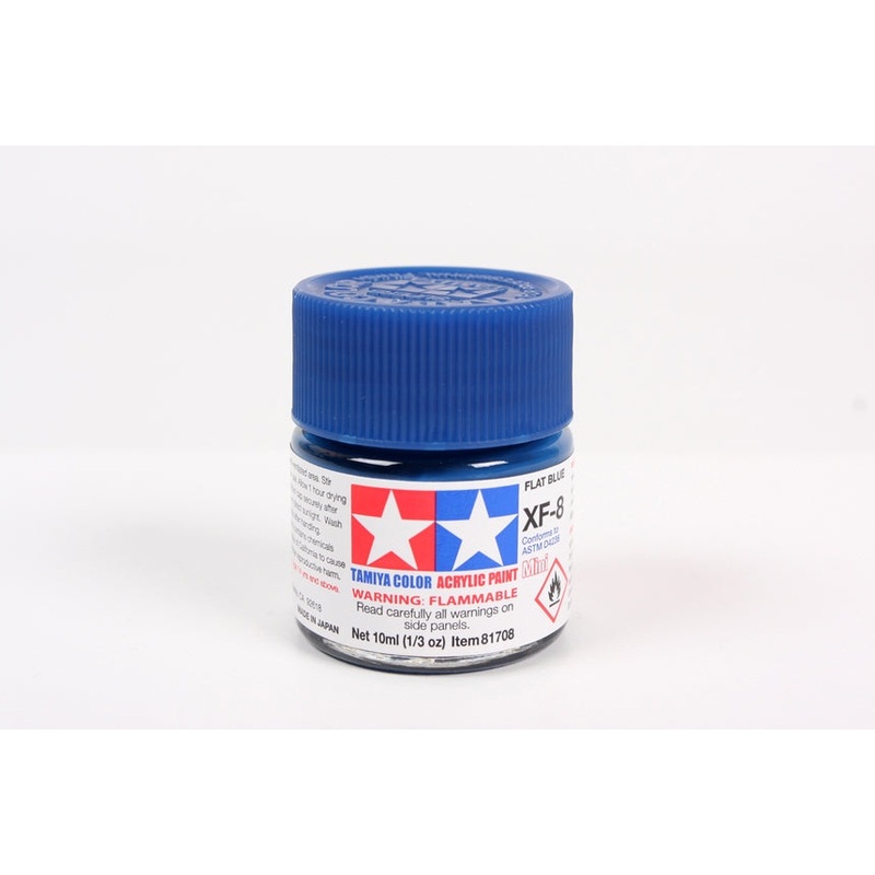 Tamiya Acrylic Mini XF8, Flat Blue 10ml Bottle