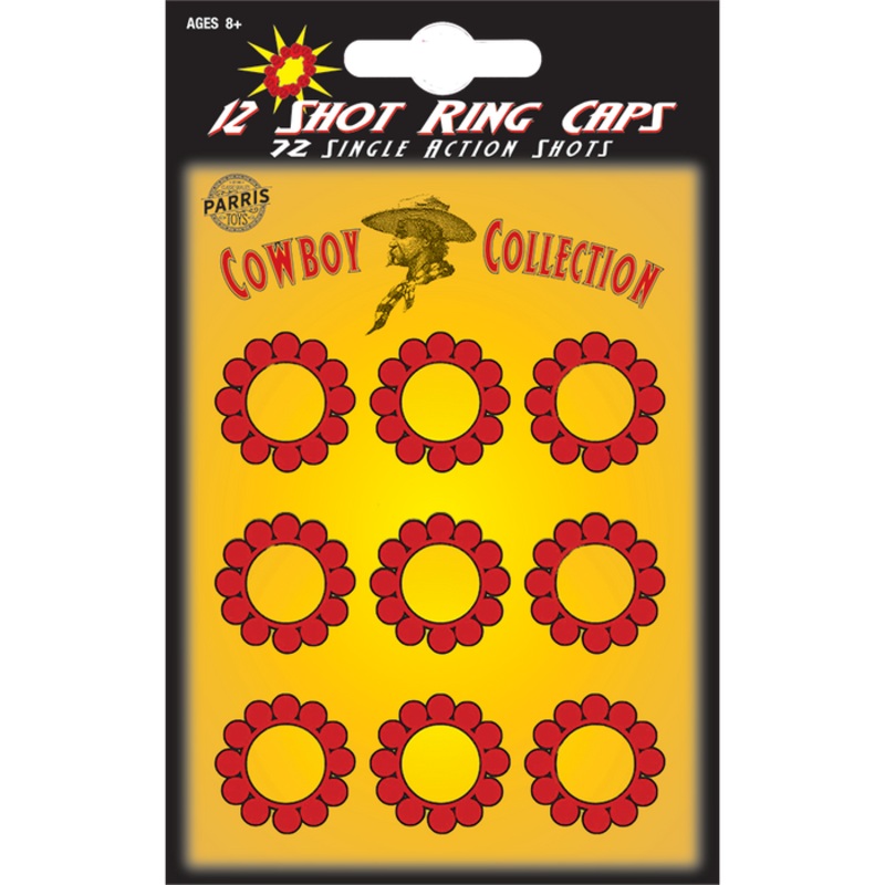 12 Shot Ring Caps 72 Single Action Shots | 914 | Parry Toys 1 Pack 12 Shot Ring Caps 72
