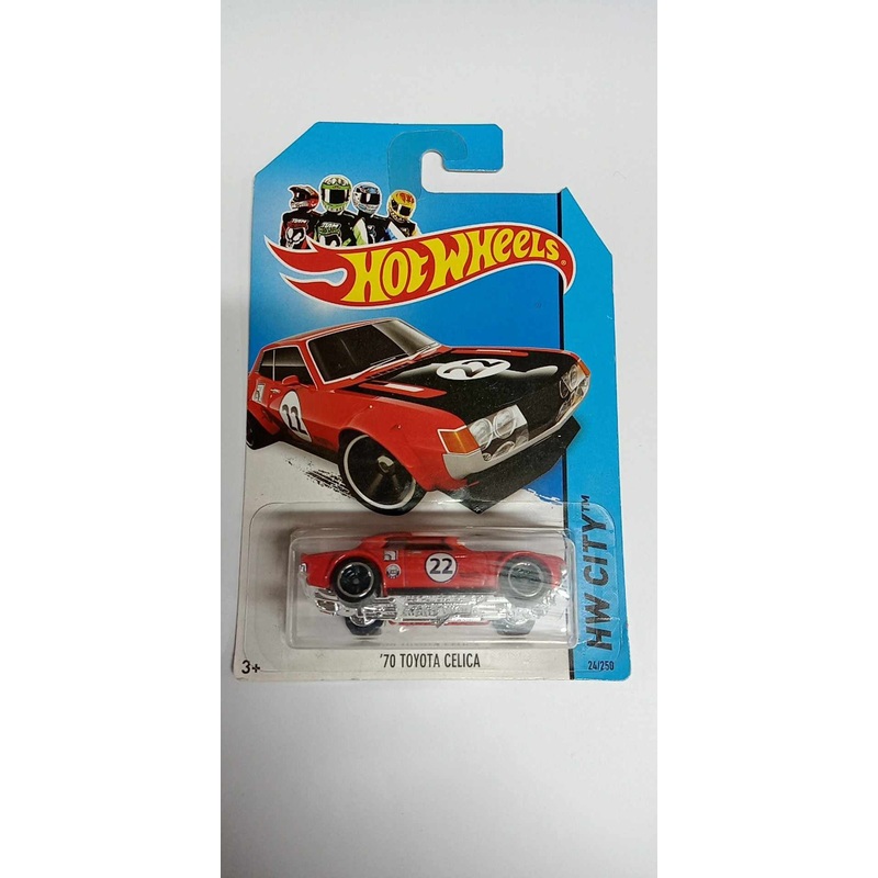 2014 Hot Wheels 70 Toyota Celica Red-HW CITY- 24/250 (BFC46) **Damaged car**
