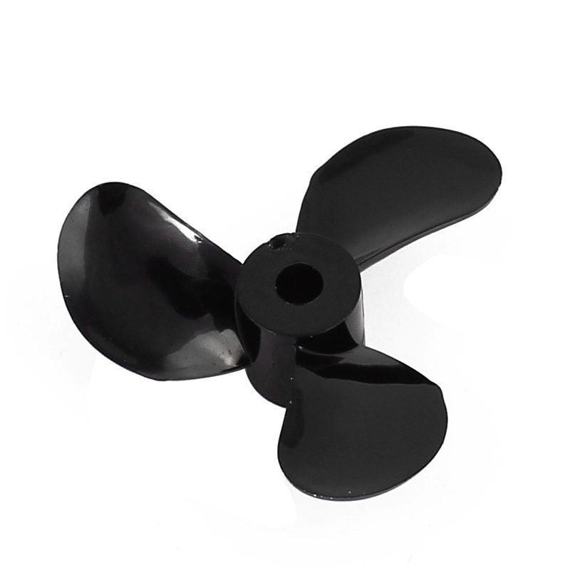 3 Blade Boat Propeller D44xH11x4mm Reverse Glossy Black