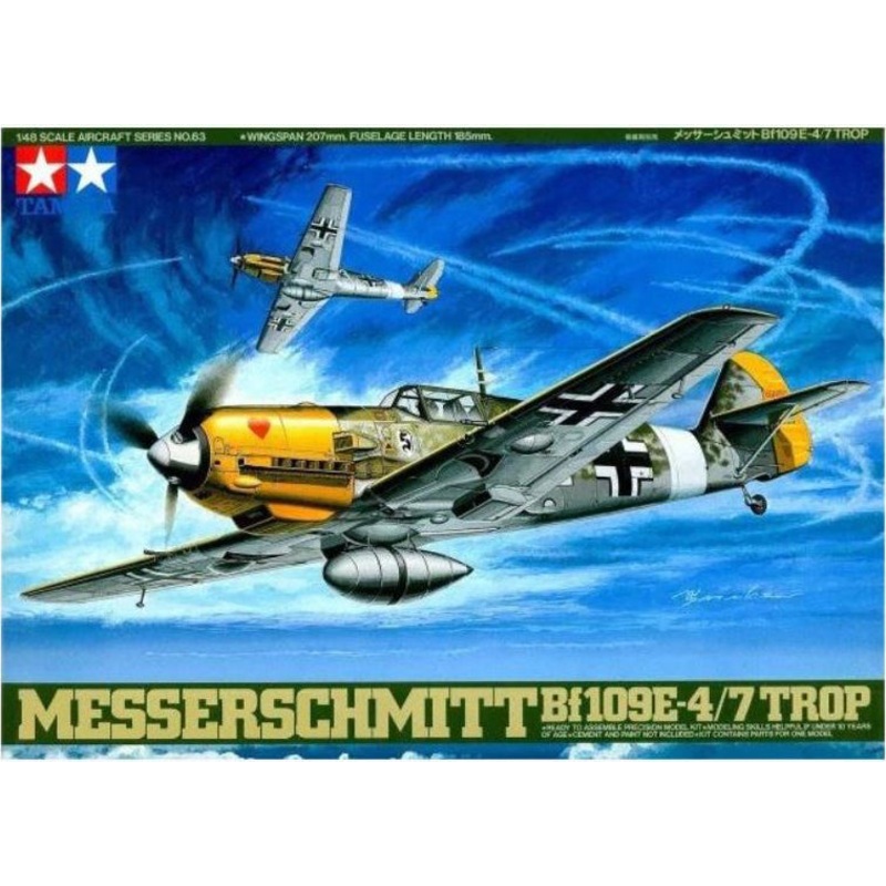 Tamiya 1/48 German Messerschmitt Bf109E-4/7 Trop 61063