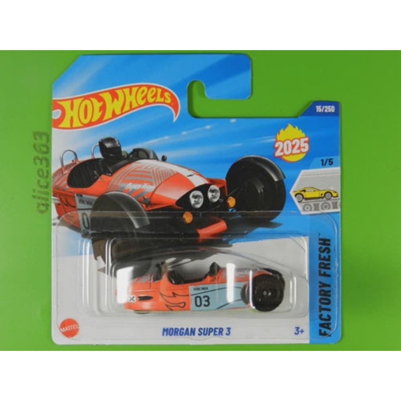 hot wheels morgan super 3 (short card)