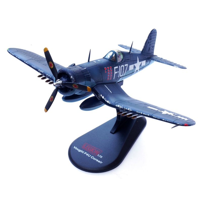Vought F4U Corsair  Corsair 11 Victory Ace 1st Lt. Phillip DeLong, Marine Fighter Squadron 224 VMF-224 "Fighting Bengals", 1945 1/72 Scale Diecast Metal Model by Legion