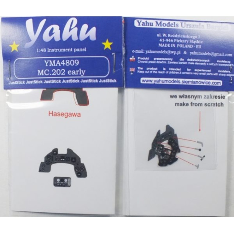 Yahu 1/48 Italian Macchi MC.202 Instrument Panel YMA4809