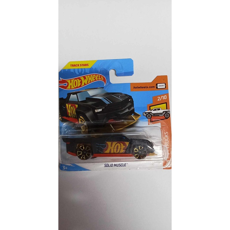 2018 Hot Wheels #127 HW Hot Trucks 2/10 SOLID MUSCLE-SHORT CARD  (FJW55-SHORT)