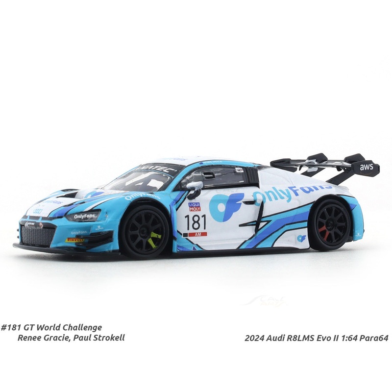 2024 Audi R8LMS Evo II GTWC Australia OnlyFans #181 1:64 Para64 diecast scale model car