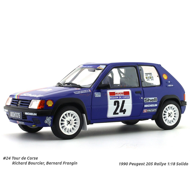 1990 Peugeot 205 Rallye #24 1:18 Solido diecast scale model collectible