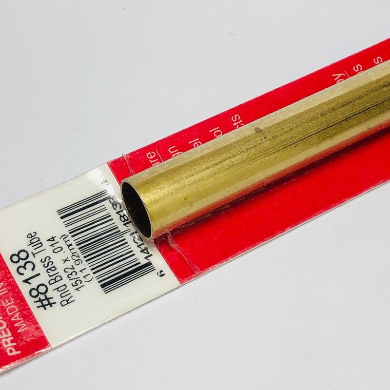 K&S 8138 Round Brass Tube 15/32" OD x 12"