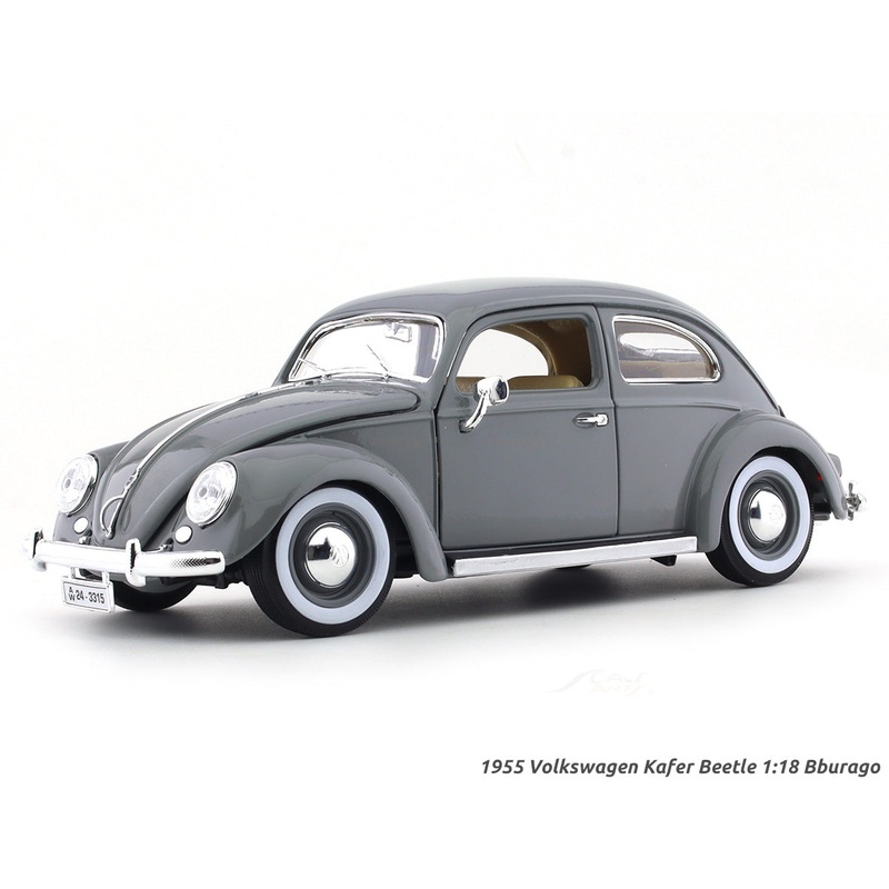 1955 Volkswagen Kafer Beetle grey 1:18 Bburago diecast Scale Model car