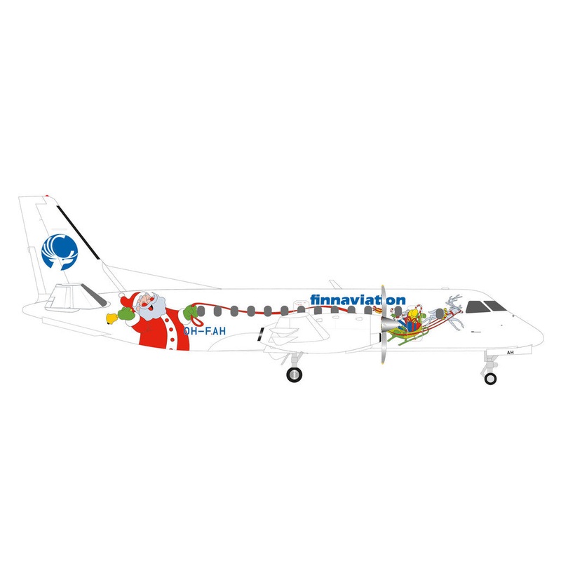 573245 | Herpa Wings 1:200 1:200 | Saab 340 Finnaviation Santa OH-FAH
