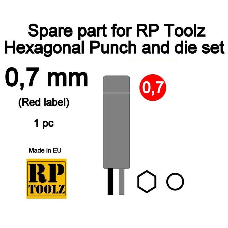 RP Toolz RP-HPD-SP07 Hexagonal Punch and die set - Replacement part 0.7mm