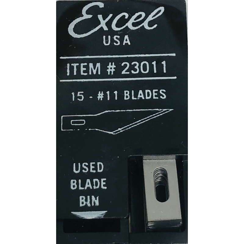 Excel 23011 #11 Double Honed Blades Safety Dispenser (pkg. 15)