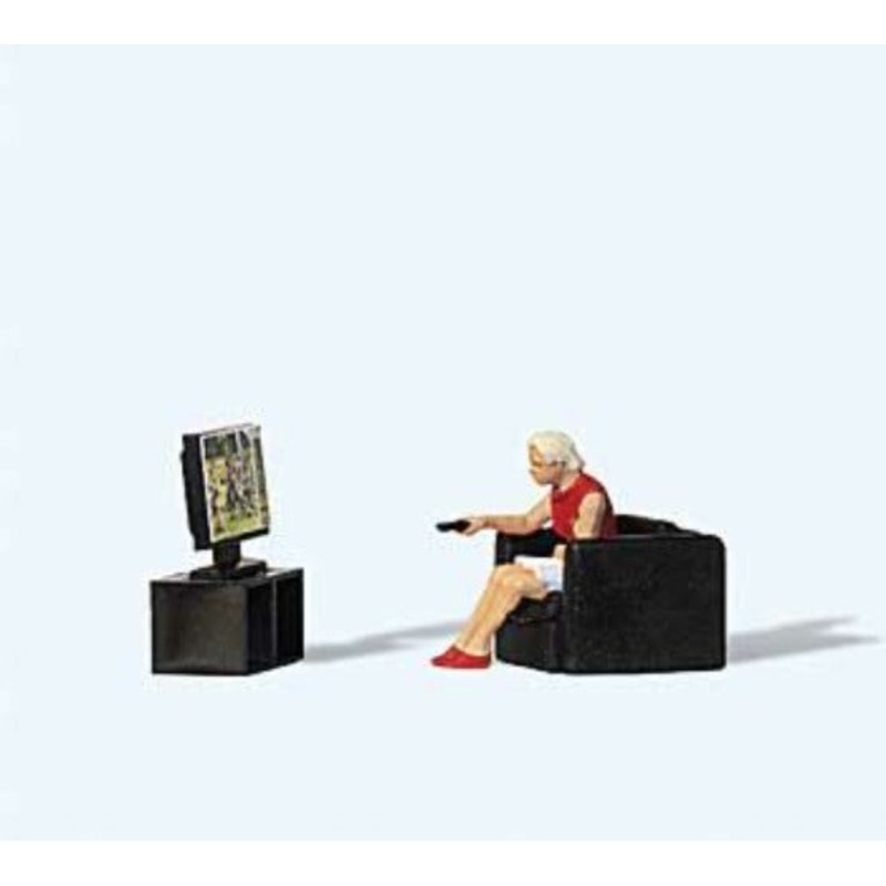 Preiser 1/87 HO "In Front Of The Tv" 28259