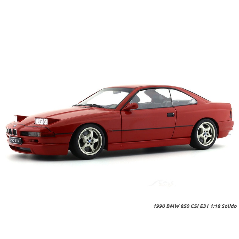 1990 BMW 850 CSI E31 Red 1:18 Solido diecast Scale Model collectible